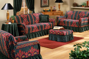 southwestern-themed living room slipcovers
